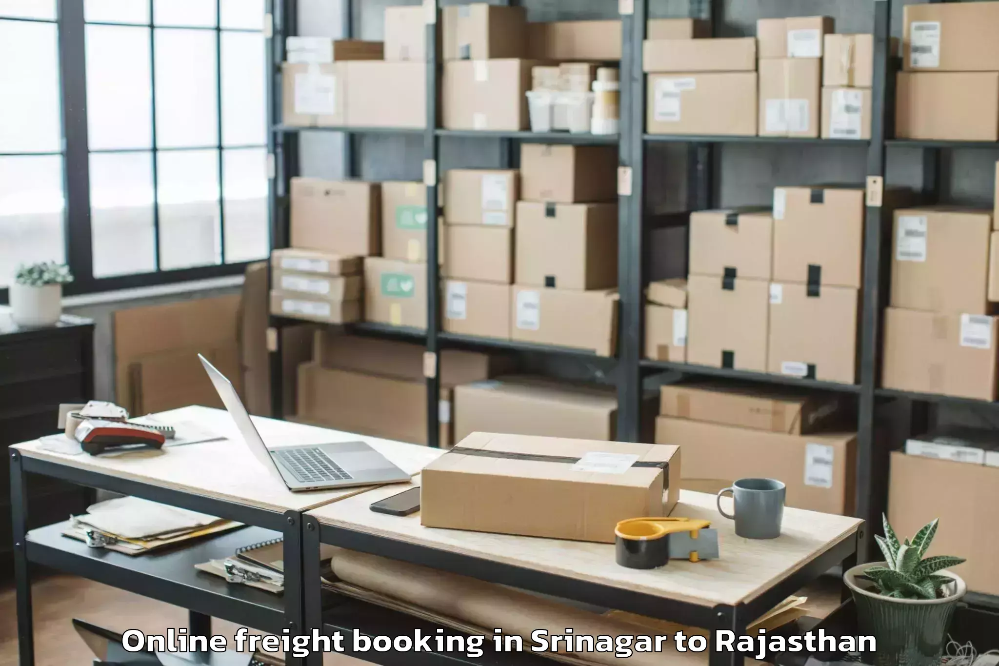 Professional Srinagar to Nagaur Online Freight Booking